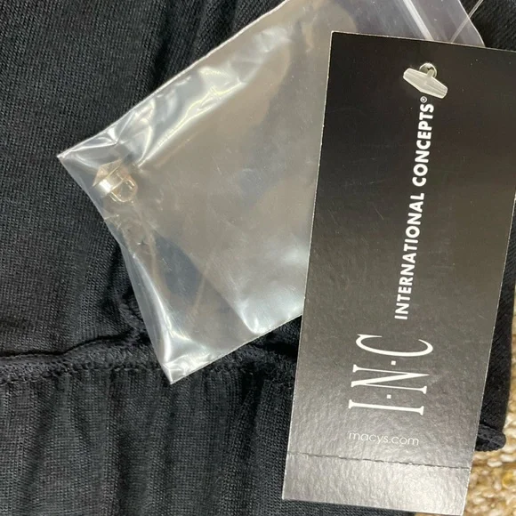 NWT INC International Concepts Black Tiered Tank Top (TSE-V) - Picture 7 of 9